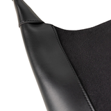 Black Faux Suede Shoulder Tote Bag