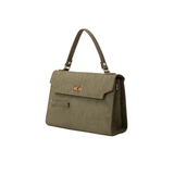 Olive Green Structured Handbag