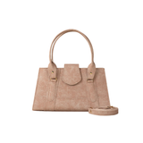 Pink Structured Flap Handbag