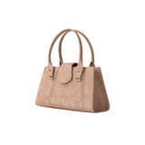 Pink Structured Flap Handbag