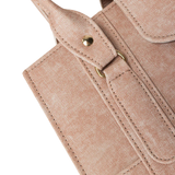 Pink Structured Flap Handbag