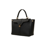 Black Turn Lock Handbag